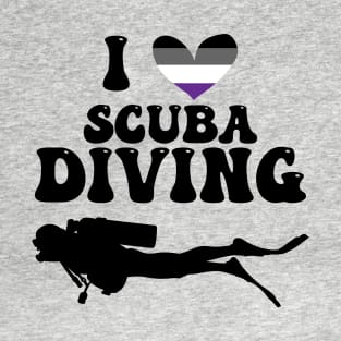 I Heart Scuba Diving (Asexual Flag) T-Shirt